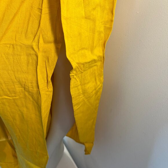 DREW Women's Lightweight Wrap Mustard Yellow Pants - Size Large - NWT $178 - Picture 4 of 6
